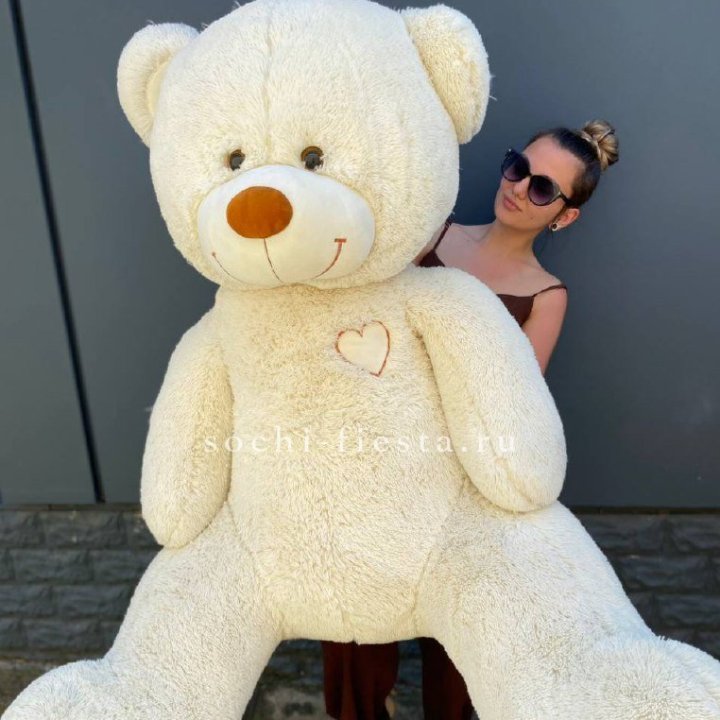 Белый плюшевый мишка большой в Владимире