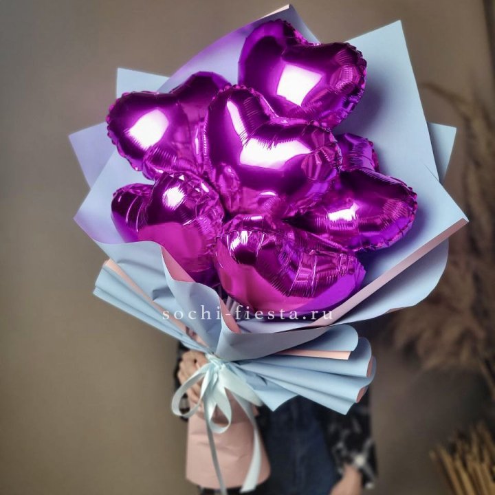 Букет из шаров сердец  в Владимире