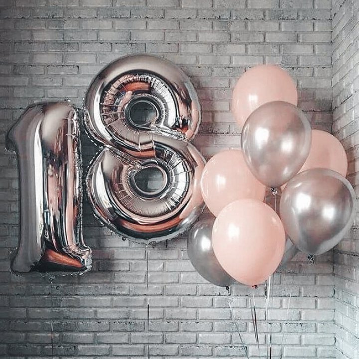 Фольгированный шар Серебряная Цифра в Владимире