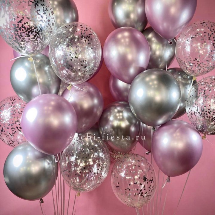 Фонтан шаров "Сильвер пинк" в Владимире