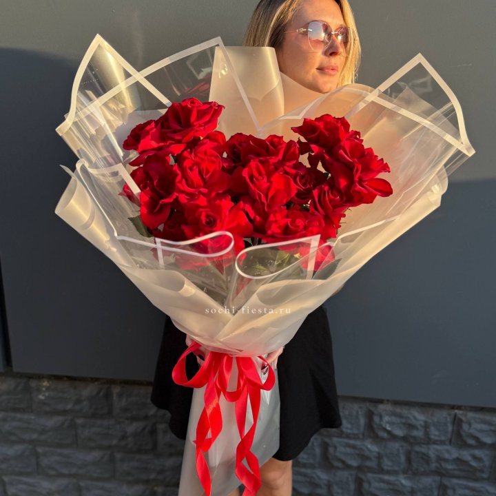  Букет  высоких роз 15 шт в Владимире