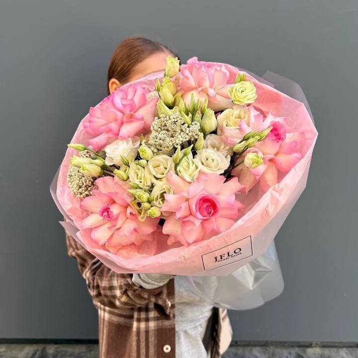 Букет "Розы с эустомой" в Владимире