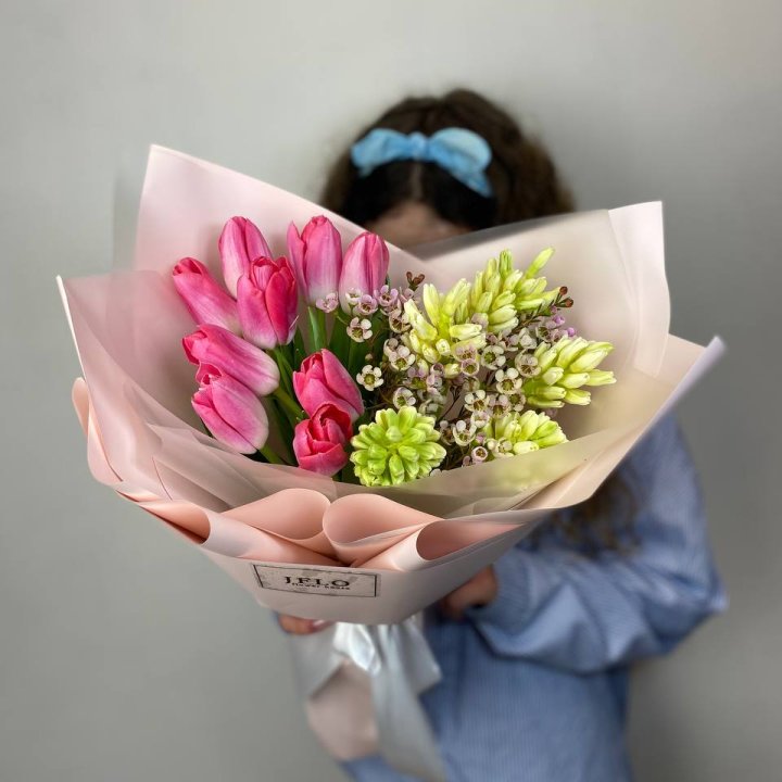  Дуо тюльпаны и гиацинты в Владимире