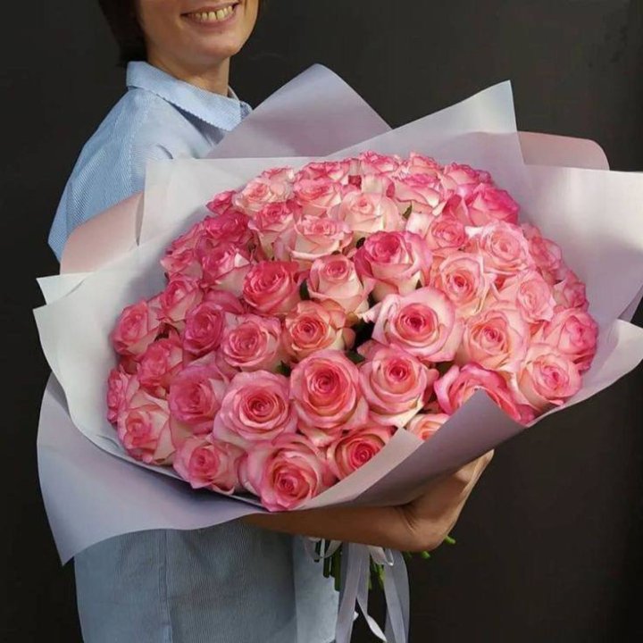 101 роза Джумилия в оформлении  в Владимире