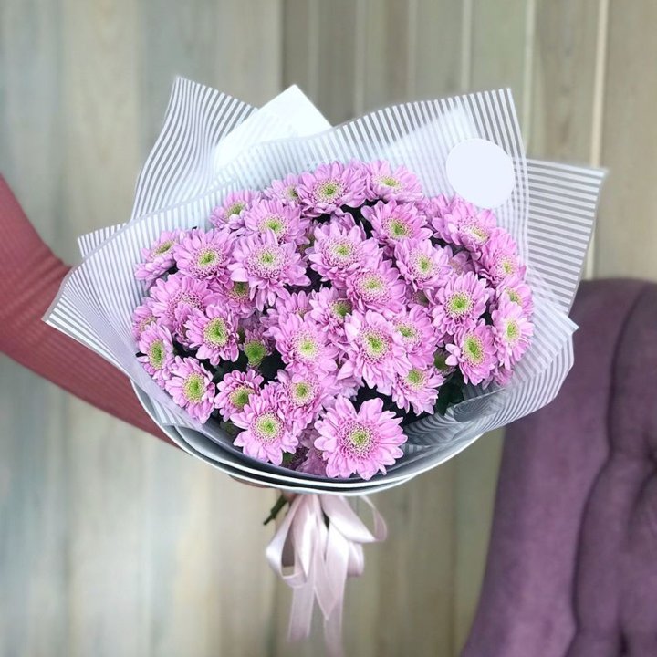 Букет розовых хризантем в Владимире