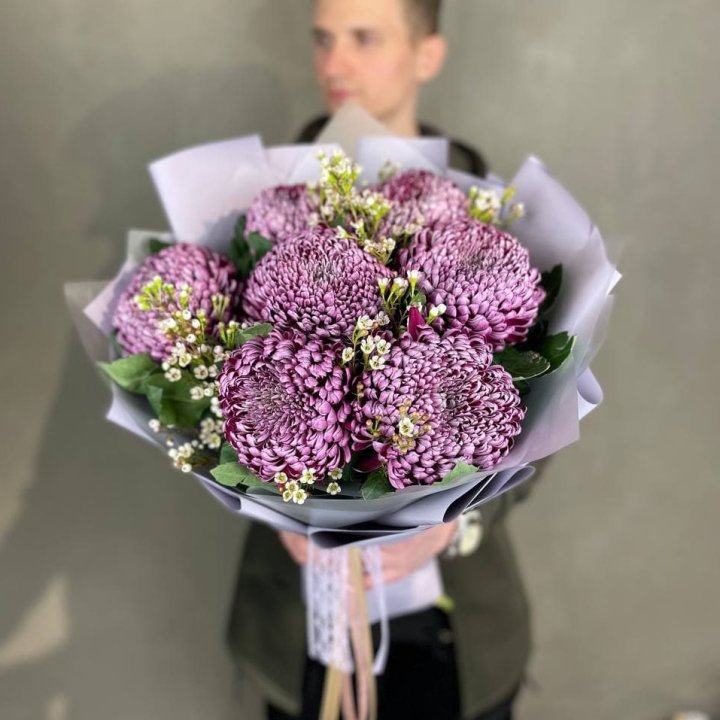 Букет хризантем "Палермо" в Владимире