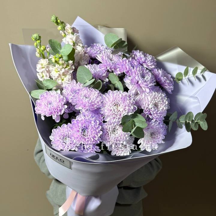 Дуо хризантема и маттиола в Владимире