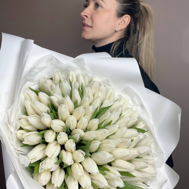 101 белый тюльпан №2 в Владимире