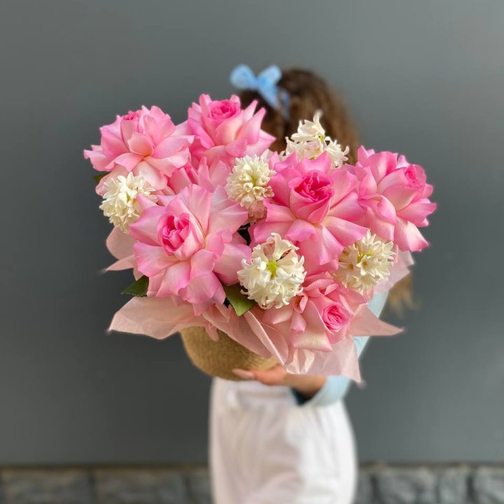 Дуо розы и гиацинты в Владимире