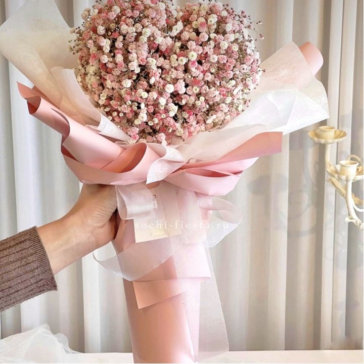 Сердце из гипсофилы  в Владимире