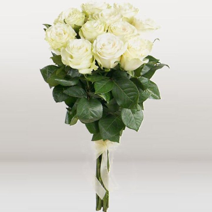 11 белых голландских роз в Владимире
