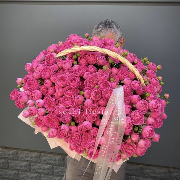 Корзина роз Мисти Баблс 151 в Владимире