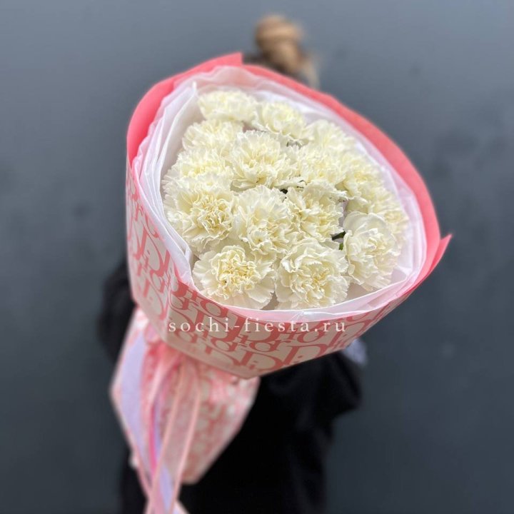 Белые диантусы №2 в Владимире