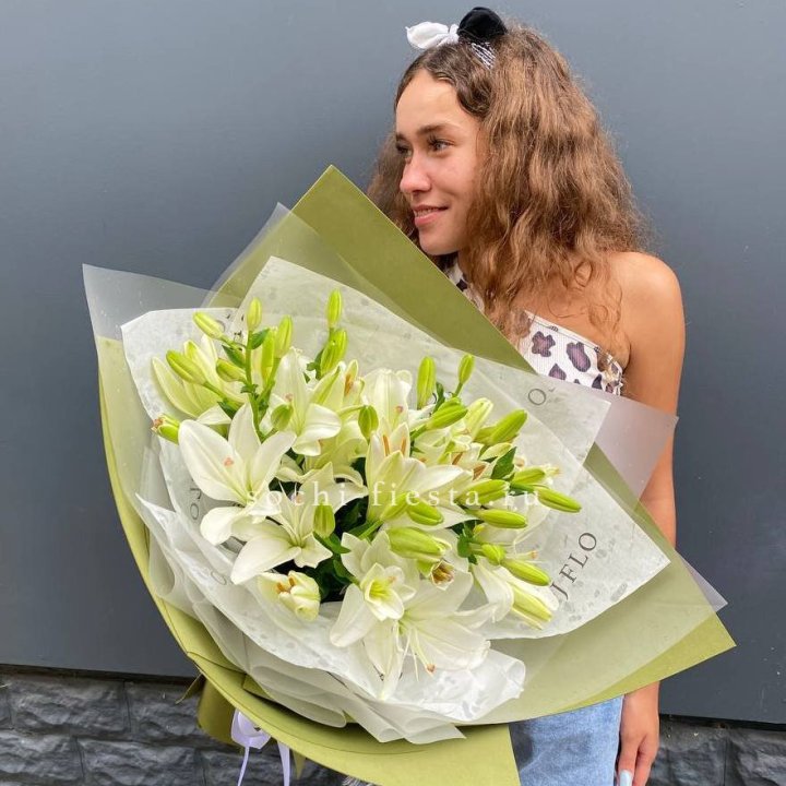 Букет  лилий "Изумруд" в Владимире