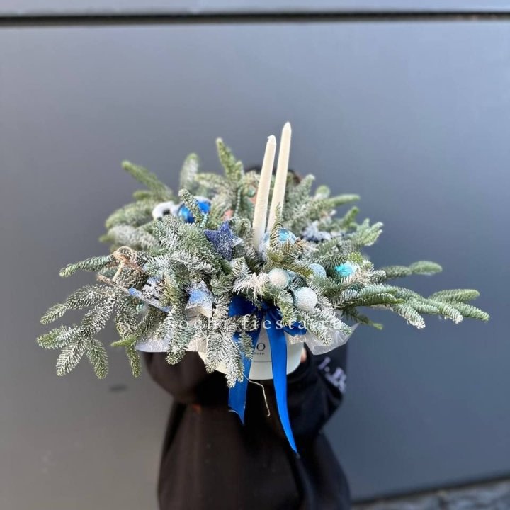 Новогодняя композиция в коробке  в Владимире