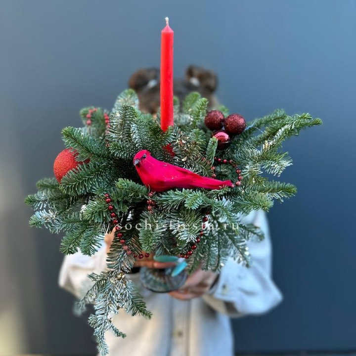 Новогодняя композиция в бокале в Владимире