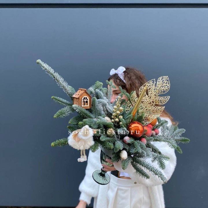 Композиция в бокале огненная  в Владимире