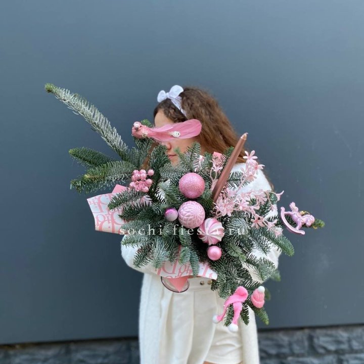 Композиция бокал розовый в Владимире