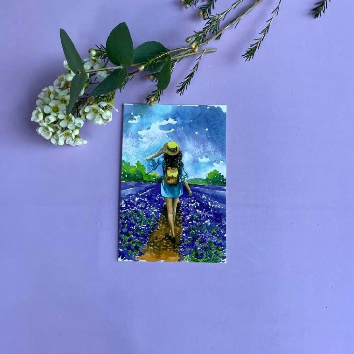 Открытка к букету "Цветочная дорога" в Владимире