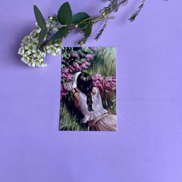 Открытка к букету "Среди пионов" в Владимире