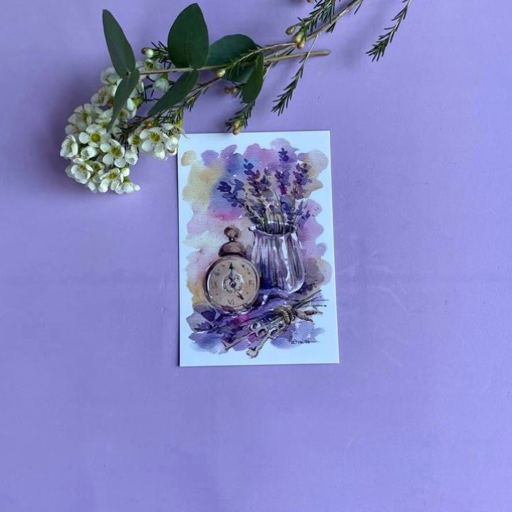 Открытка к букету "Часы" в Владимире