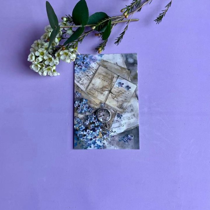 Открытка к букету "Время" в Владимире