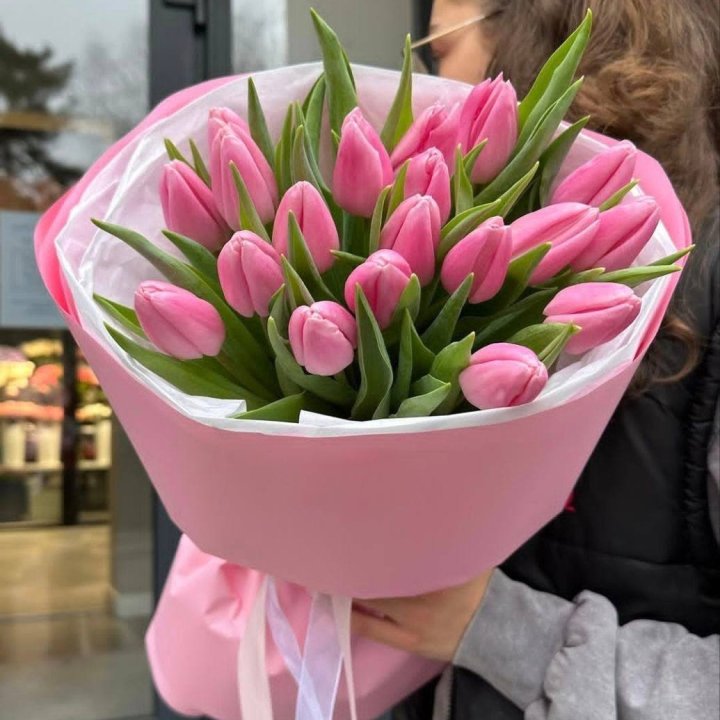  19 розовых тюльпанов в Владимире