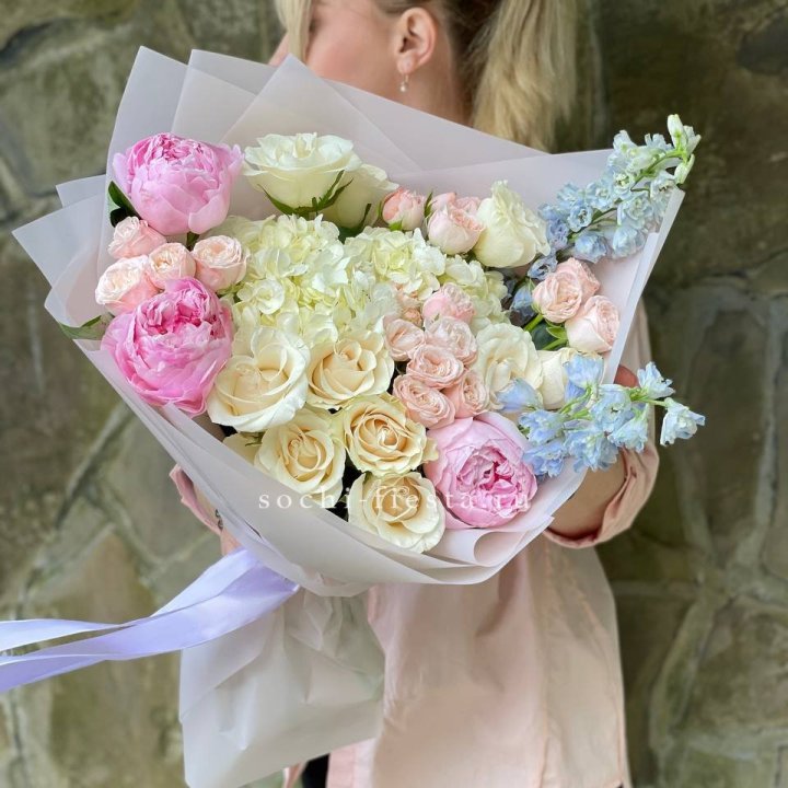 Букет с пионами "Богема" в Владимире