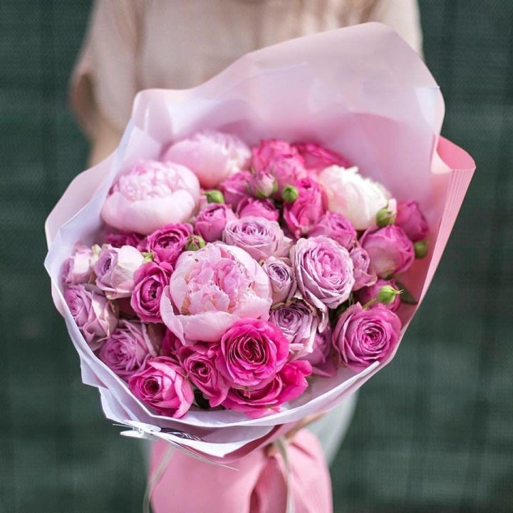 Букет с пионами "Леси" в Владимире