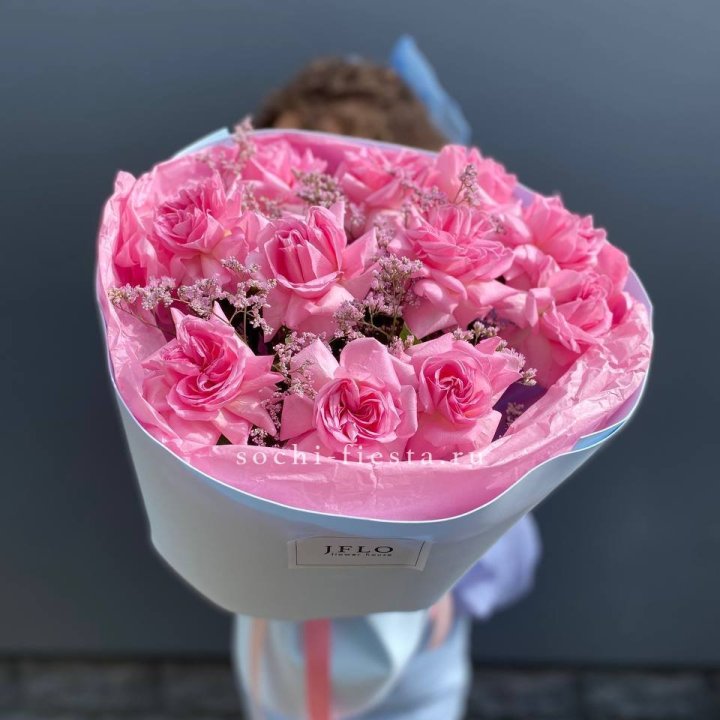 Букет французских розовых роз  в Владимире