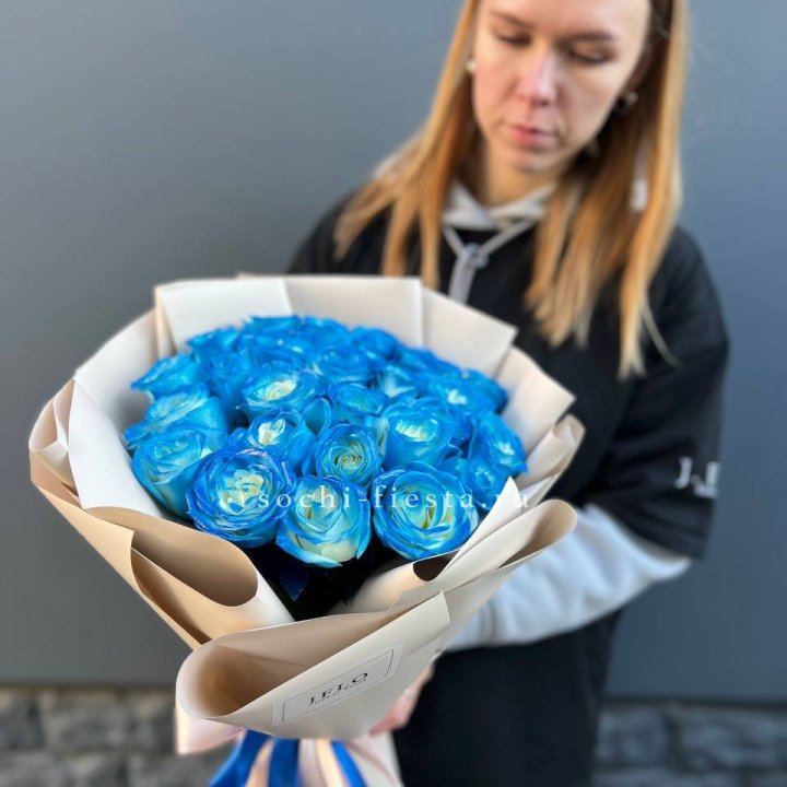 Букет синих роз блю логан в Владимире
