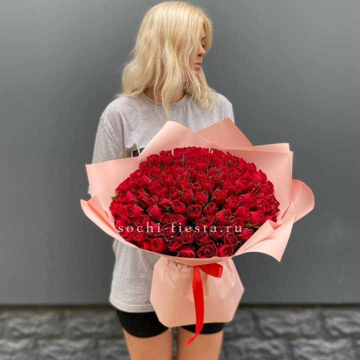 101  красная кенийская роза  в Владимире