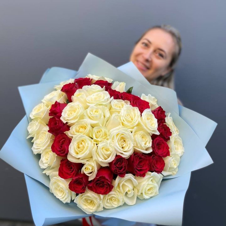 51 роза "Сердце" в Владимире