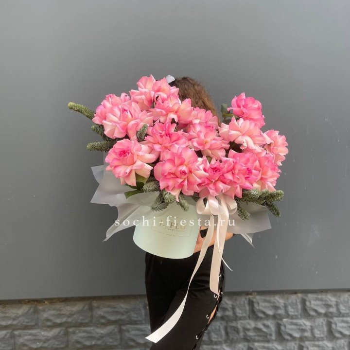 Бокс из 15 французских роз в Владимире