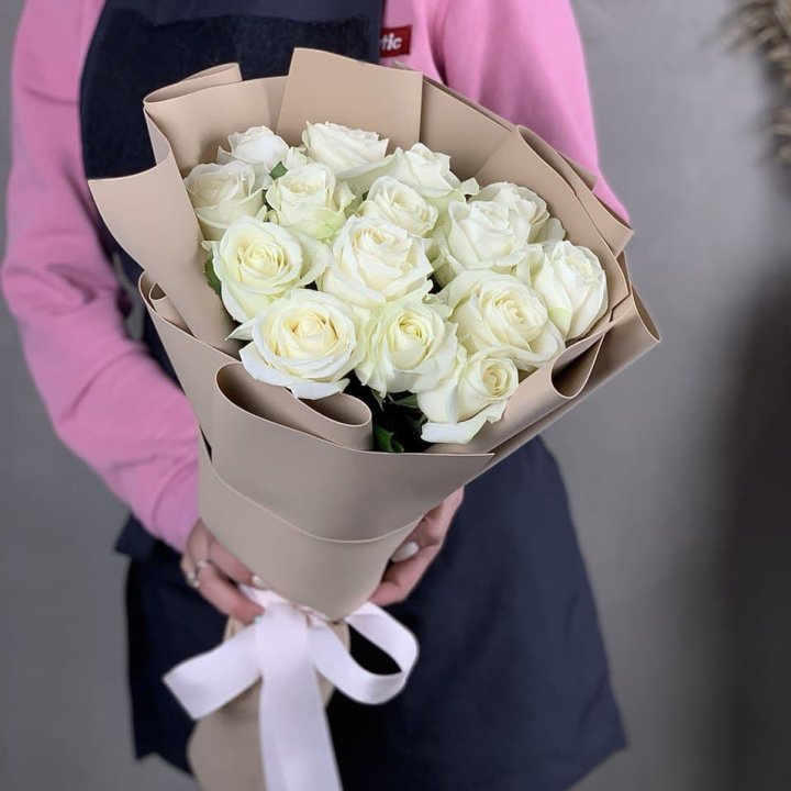 15 белых роз миракли в Владимире