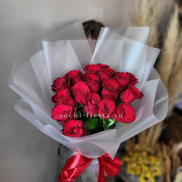 17 красных роз "Нет времени ждать" в Владимире