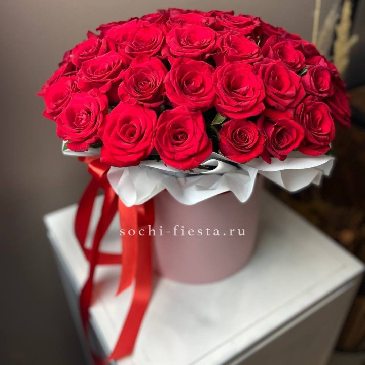 Красные розы 51шт  в коробке в Владимире
