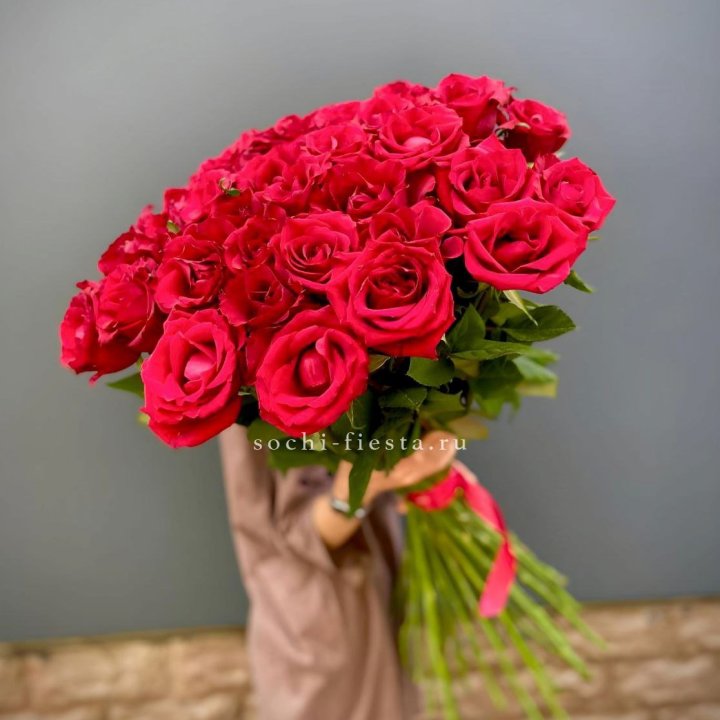 51 высокая красная роза в Владимире