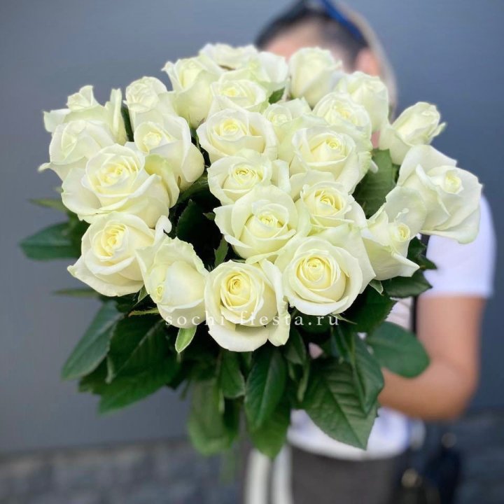 Голландские розы белые 25 в Владимире
