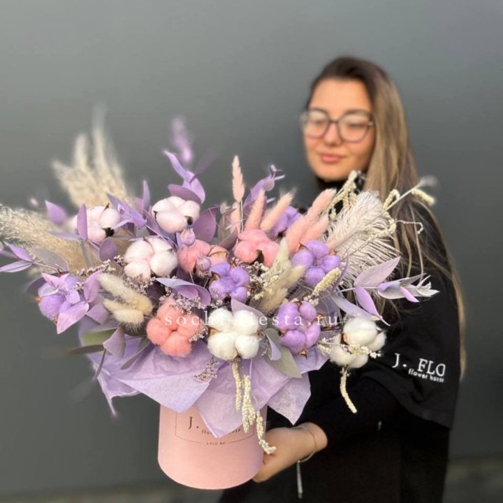 Авторский бокс с сухоцветами №4 в Владимире