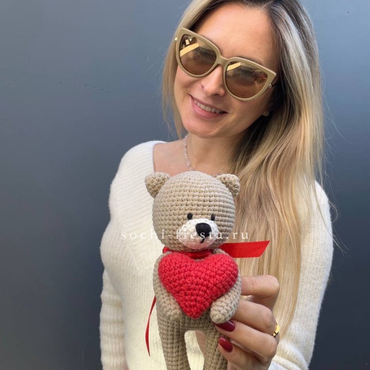 Мишка с сердцем ручной работы в Владимире