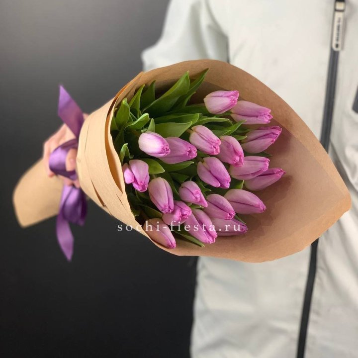 19 розовых  тюльпанов в Владимире