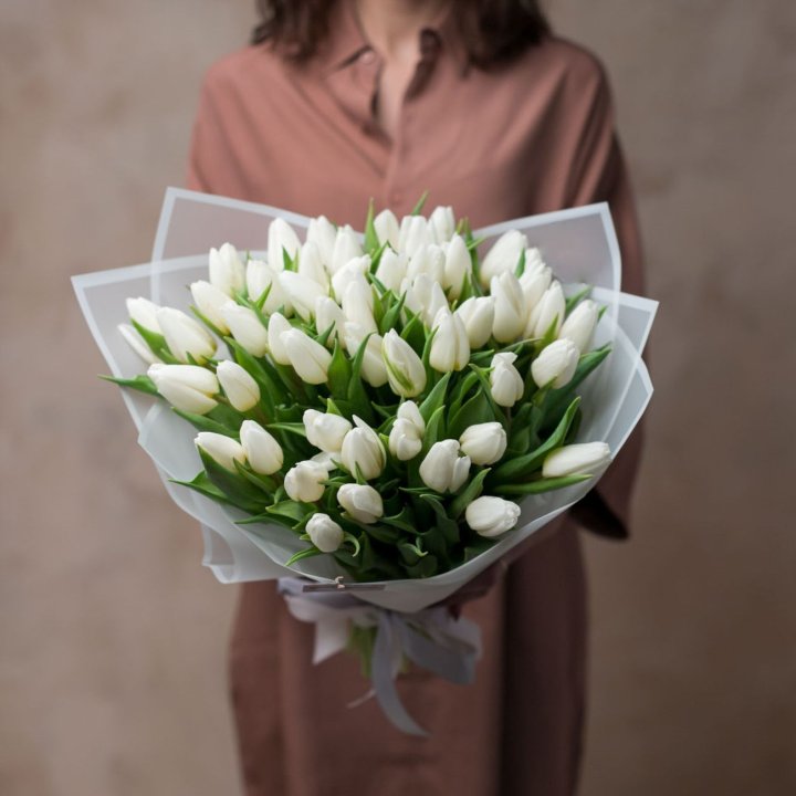 51 белый тюльпан в Владимире