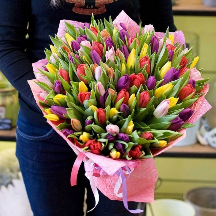 101 тюльпан "Джуси" в Владимире